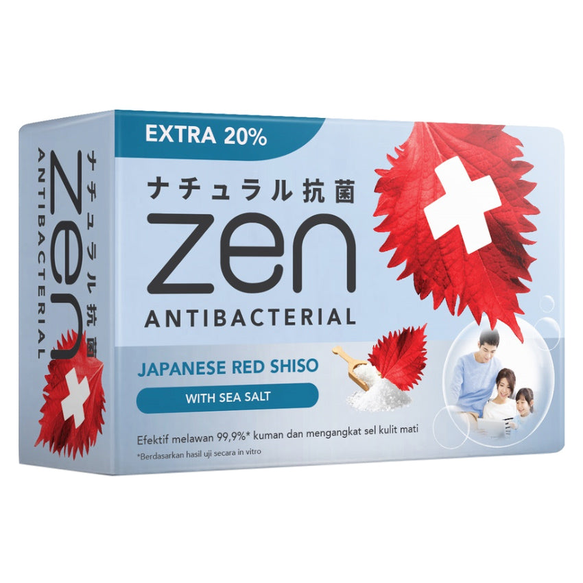 Gambar Zen Antibacterial Red Shiso With Sea Salt Bar Soap - 70 gr Jenis Perawatan Tubuh