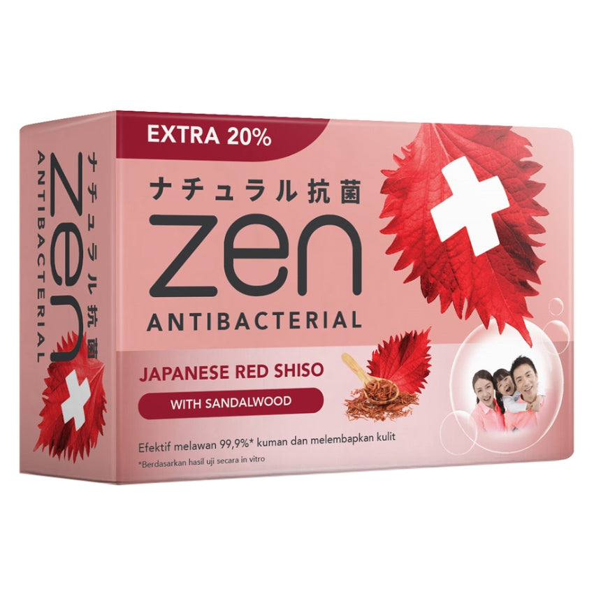 Gambar Zen Antibacterial Red Shiso With Sandalwood Bar Soap - 70 gr Jenis Perawatan Tubuh