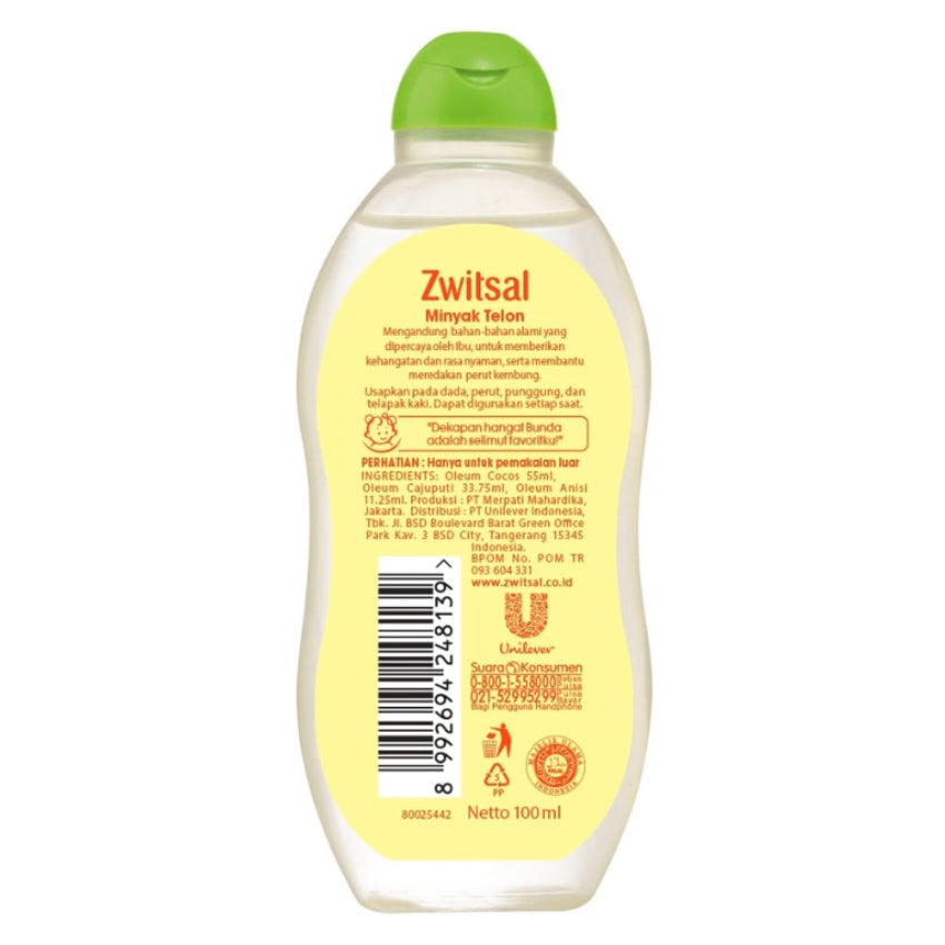 Zwitsal Baby Natural Minyak Telon - 100 mL