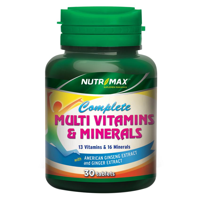 Gambar Nutrimax Complete Multivitamins & Minerals - 30 Tablet Jenis Stamina Tubuh