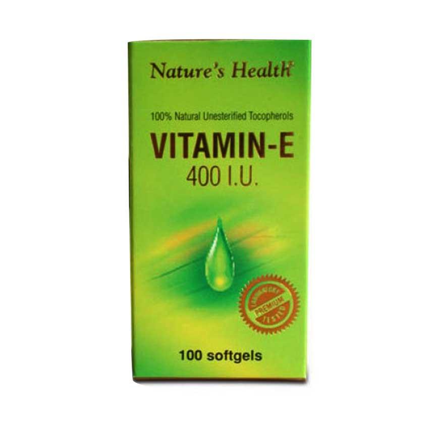 Gambar Nature's Health Vitamin E 400 IU - 100 Kapsul Jenis Kesehatan Kulit