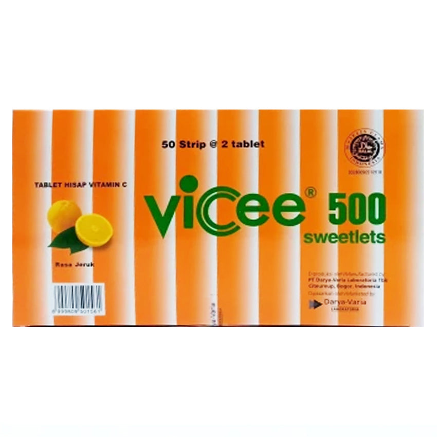 Vicee Vitamin C 500 mg Rasa Jeruk - 100 Tablet