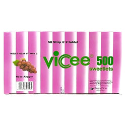 Gambar Vicee Vitamin C 500 mg Rasa Anggur - 100 Tablet Suplemen Kesehatan